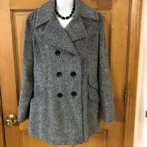 Herringbone Double Breasted Coat Coldwater Creek